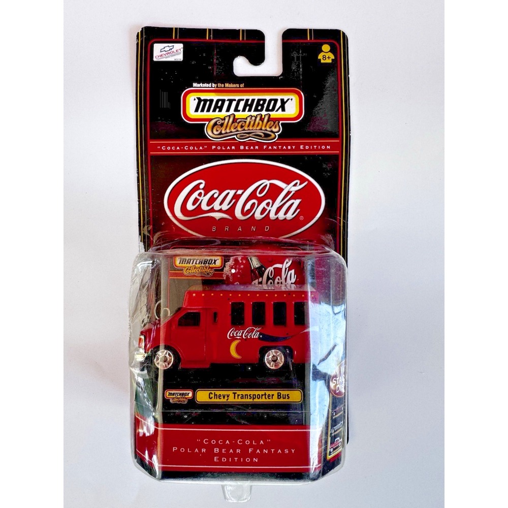 1999 Matchbox Coca Cola Chevy Transporter Bus Polar Bear Fantasy Sealed READ